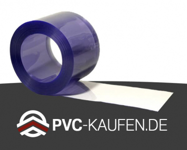 PVC Streifen Meterware als Zuschnitt - 300 x 3mm BLAU-transparent