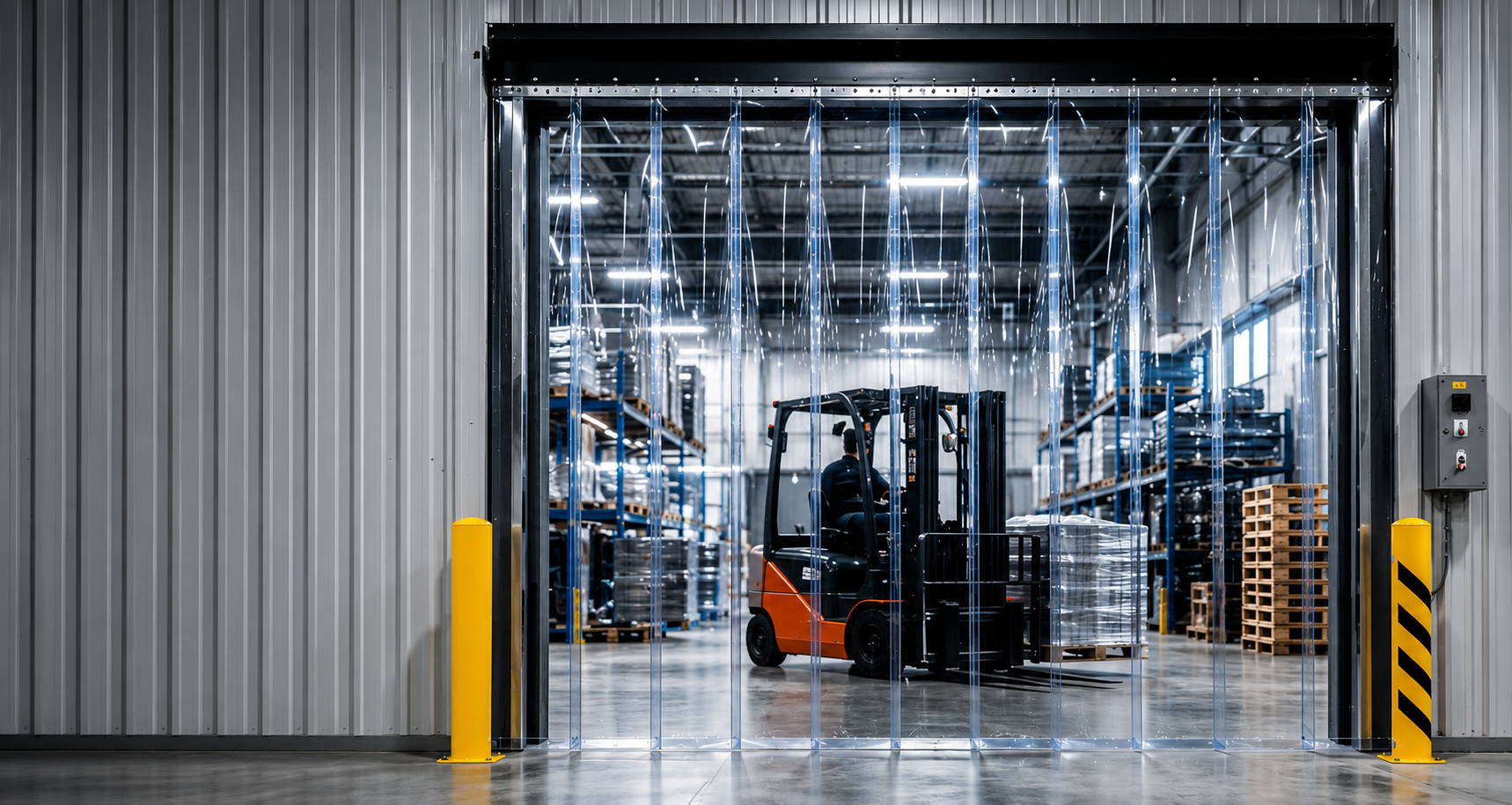PVC-Streifenvorhang f&uuml;r Gewerbe und Industrie