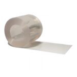 Transparente PVC-Rolle mit breitem abgerolltem Streifen