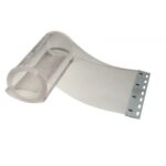 4,00m x 300 x 3 mm PVC-Ersatzstreifen transparent Edelstahl